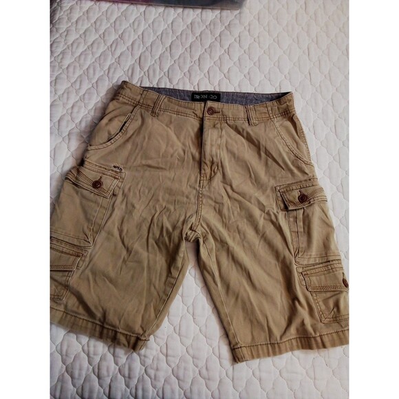 Men's Iron Co Dark Khaki  Cargo Shorts Size 32 - Picture 12 of 15
